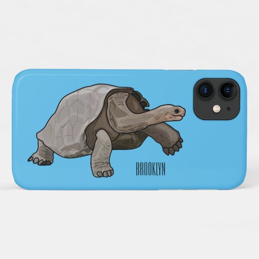 Galapagos-Tortoise-Cartoon Case-Mate iPhone Hülle (Rückseite (Horizontal))