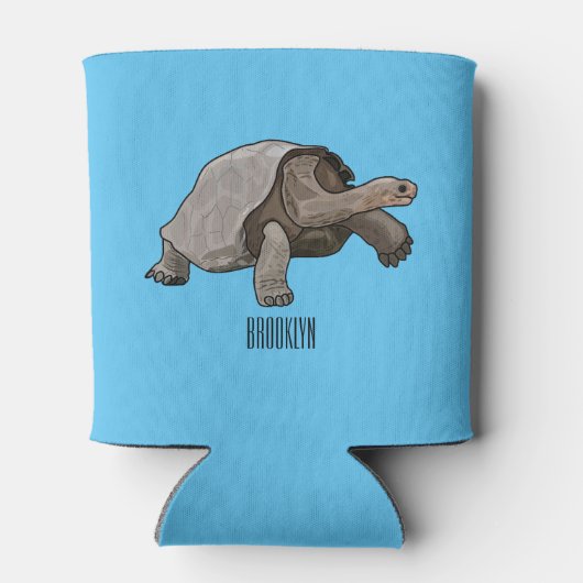 Galapagos-Tortoise-Cartoon Dosenkühler (Rückseite)