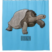 Galapagos-Tortoise-Cartoon Duschvorhang (Vorderseite)