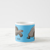 Galapagos-Tortoise-Cartoon Espressotasse (Vorderseite)