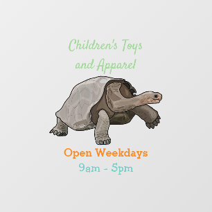 Galapagos-Tortoise-Cartoon Fensteraufkleber