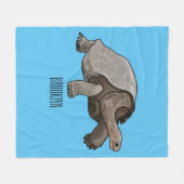 Galapagos-Tortoise-Cartoon Fleecedecke (Vorderseite (Horizontal))