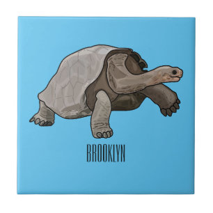 Galapagos-Tortoise-Cartoon Fliese