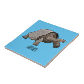 Galapagos-Tortoise-Cartoon Fliese (Seite)