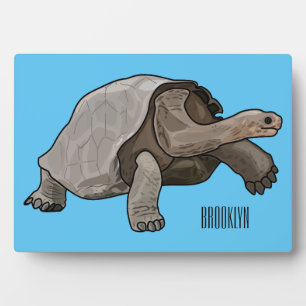 Galapagos-Tortoise-Cartoon Fotoplatte