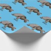 Galapagos-Tortoise-Cartoon Geschenkpapier (Ecke)