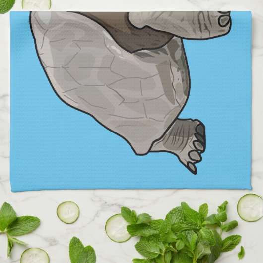 Galapagos-Tortoise-Cartoon Geschirrtuch (Gefaltet)