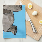 Galapagos-Tortoise-Cartoon Geschirrtuch (Viertel Falte)