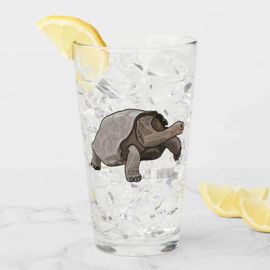 Galapagos-Tortoise-Cartoon Glas (Vorderseite Ice)