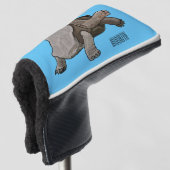 Galapagos-Tortoise-Cartoon Golf Headcover (3/4 Vorderseite)