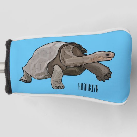 Galapagos-Tortoise-Cartoon Golf Headcover (Vorderseite)