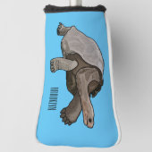 Galapagos-Tortoise-Cartoon Golf Headcover (Rotieren 90)