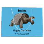Galapagos-Tortoise-Cartoon Große Geschenktüte (Rückseite)