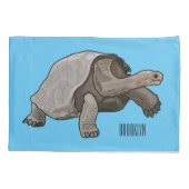 Galapagos-Tortoise-Cartoon Kissenbezug (Rückseite)