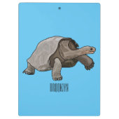 Galapagos-Tortoise-Cartoon Klemmbrett (Rückseite)