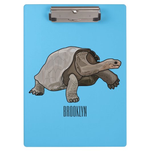 Galapagos-Tortoise-Cartoon Klemmbrett (Vorderseite)