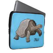 Galapagos-Tortoise-Cartoon Laptopschutzhülle (Vorne Rechts)