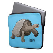Galapagos-Tortoise-Cartoon Laptopschutzhülle (Vorderseite Links)