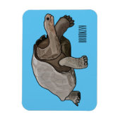 Galapagos-Tortoise-Cartoon Magnet (Vertikal)