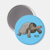 Galapagos-Tortoise-Cartoon Magnet (Vorderseite/Rückseite)