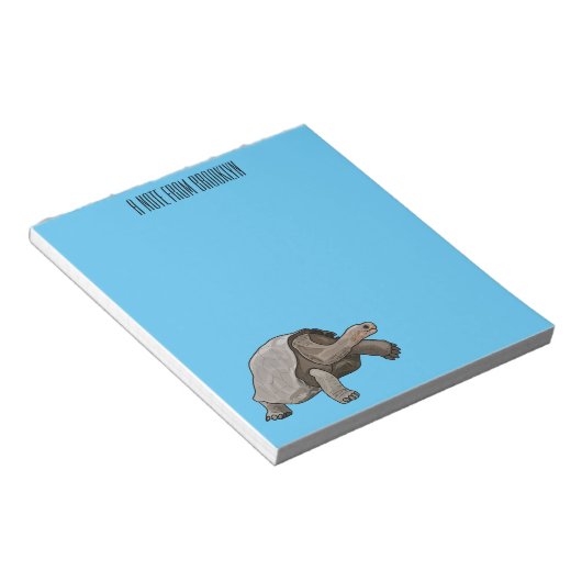 Galapagos-Tortoise-Cartoon Notizblock (angewinkelt)
