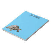 Galapagos-Tortoise-Cartoon Notizblock (Rotiert)