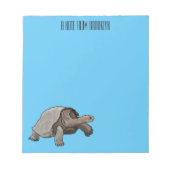 Galapagos-Tortoise-Cartoon Notizblock (Vorderseite)