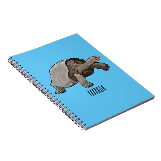 Galapagos-Tortoise-Cartoon Notizblock (Rechte Seite)