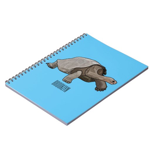 Galapagos-Tortoise-Cartoon Notizblock (Linke Seite)