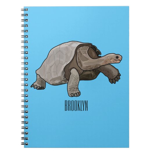 Galapagos-Tortoise-Cartoon Notizblock (Vorderseite)
