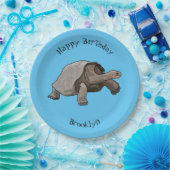 Galapagos-Tortoise-Cartoon Pappteller (Party)
