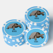 Galapagos-Tortoise-Cartoon Pokerchips (Stapel)