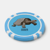 Galapagos-Tortoise-Cartoon Pokerchips (Einzeln)
