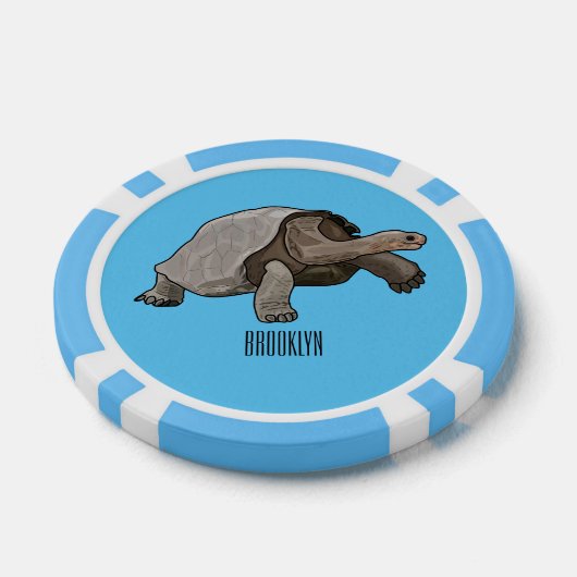 Galapagos-Tortoise-Cartoon Pokerchips (Einzeln)