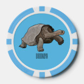 Galapagos-Tortoise-Cartoon Pokerchips (Vorderseite)