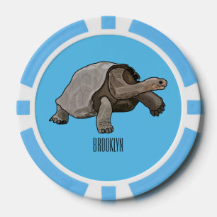 Galapagos-Tortoise-Cartoon Pokerchips