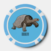 Galapagos-Tortoise-Cartoon Pokerchips (Rückseite)