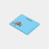 Galapagos-Tortoise-Cartoon Post-it Klebezettel (angewinkelt)
