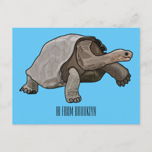 Galapagos-Tortoise-Cartoon Postkarte