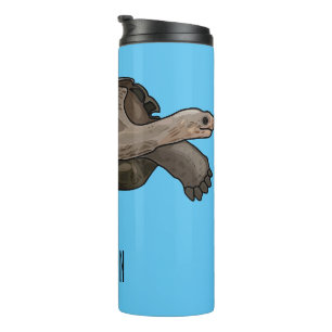 Galapagos-Tortoise-Cartoon Thermosbecher