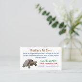 Galapagos-Tortoise-Cartoon Visitenkarte (Stehend Vorderseite)