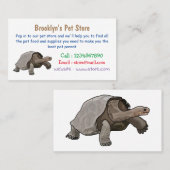 Galapagos-Tortoise-Cartoon Visitenkarte (Vorne/Hinten)