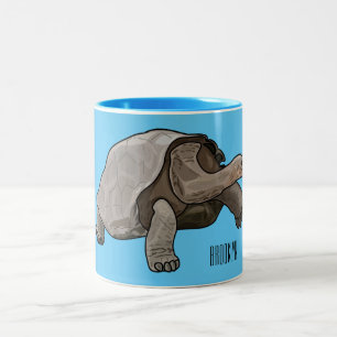 Galapagos-Tortoise-Cartoon Zweifarbige Tasse