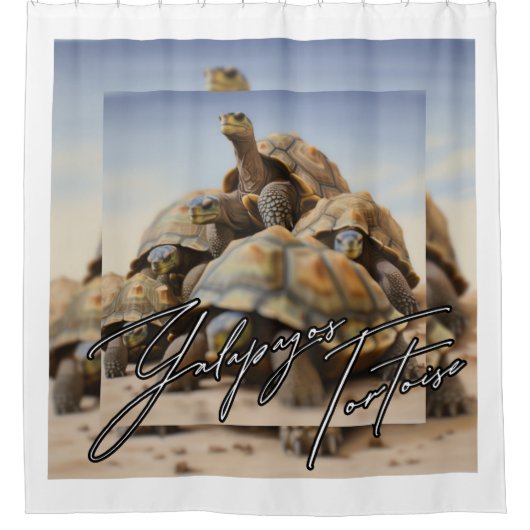 Galapagos Tortoise Duschvorhang (Vorderseite)