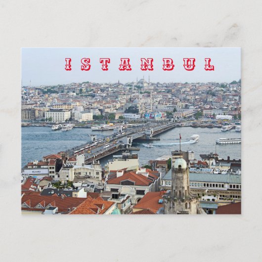 Galata Bridge. Golden Horn Bay. Postkarte (Vorderseite)