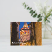 Galata Tower in Istanbul Türkei Postkarte (Stehend Vorderseite)