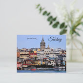Galata Tower in Istanbul Türkei Postkarte (Stehend Vorderseite)