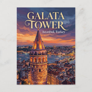 Galata-Turm, Istanbul, Marmara Postkarte
