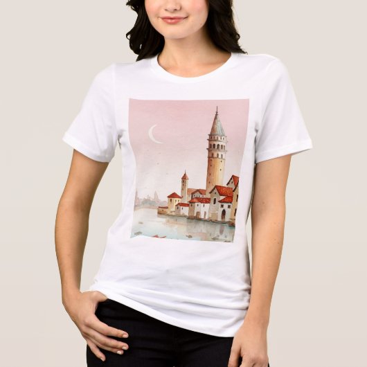 Galata-Turm Tri-Blend Shirt (Vorderseite)