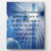 Galaten 3:13 Plaque Fotoplatte (Vorderseite)
